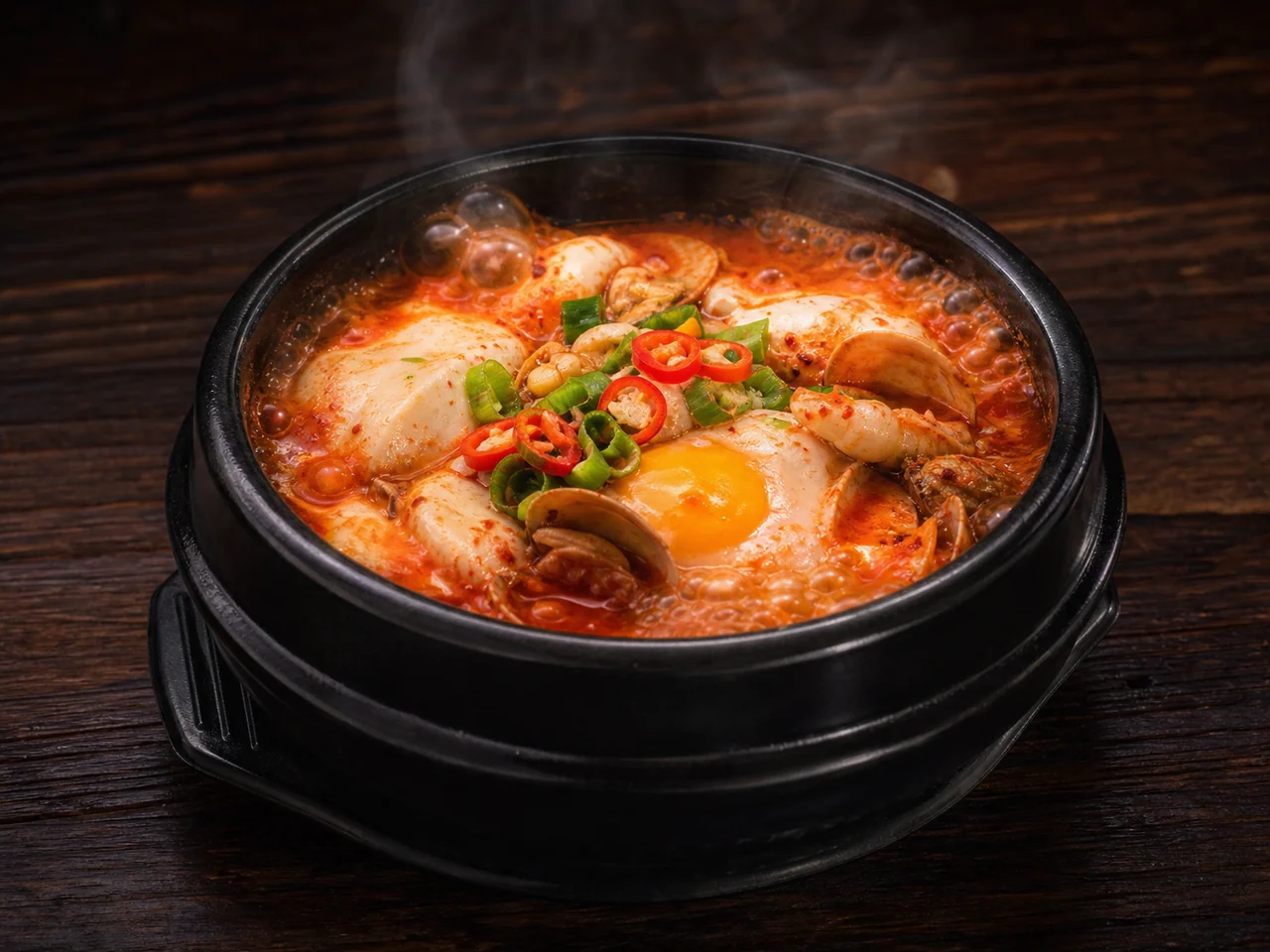 지옥불 순두부찌개 — Hellfire Soft Tofu Stew